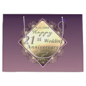 21周年記念結婚真鍮とアイオライトラージ ラージペーパーバッグ (正面)