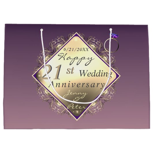 21周年記念結婚真鍮とアイオライトラージ ラージペーパーバッグ (裏面)