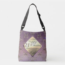 21周年記念結婚真鍮とアイオライト クロスボディバッグ