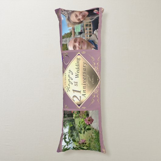 21周年記念結婚真鍮とアイオライト ボディピロー (正面縦)