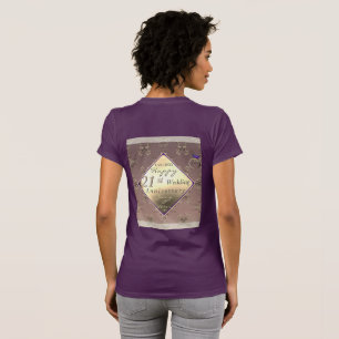 21周年記念結婚真鍮とアイオライト Tシャツ