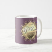 21周年記念結婚真鍮アイオライトマグ コーヒーマグカップ (正面右)