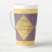 21周年記念結婚真鍮カフェラテ カフェラテマグ (左アングル)