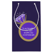 21周年記念結婚石の紫色の宝石リング スモールペーパーバッグ (裏面)