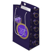 21周年記念結婚石の紫色の宝石リング スモールペーパーバッグ (正面アングル)