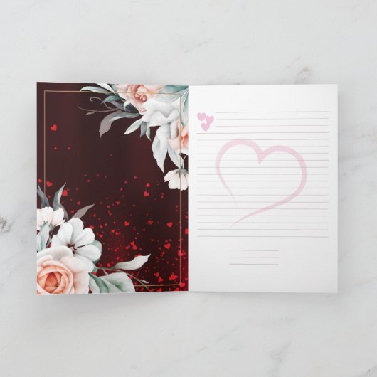 21周年記念結婚金のグリーティングカード サンキューカード (内部)