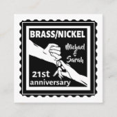 21周年記念結婚金銅ニッケル伝統的 エンクロージャーカード (正面)