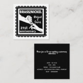 21周年記念結婚金銅ニッケル伝統的 エンクロージャーカード (正面/裏面)