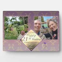 21周年記念結婚2Photos真鍮とアイオライト フォトプラーク