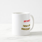 21周年記念 名前入り AA コイン グリッター コーヒーマグカップ (正面右)