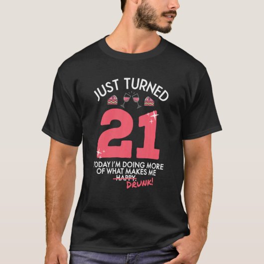 21回ワイン飲み21歳飲G Tシャツ (正面)