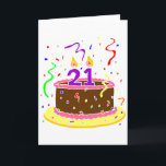 21回目の誕生日ケーキ カード<br><div class="desc">21回目の誕生日ケーキ</div>