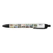 21小型写真テンプレート パーソナライズされた 黒ボールペン (ボトム)