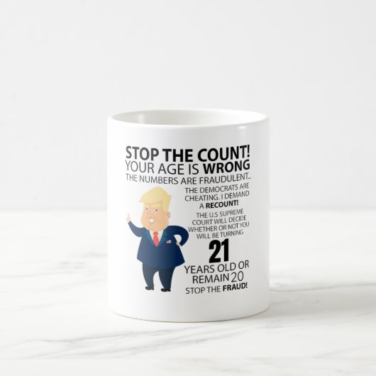 21年おもしろい誕生日プレゼント誕生 コーヒーマグカップ (中央)