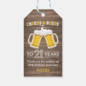 21年のギフトタグへの素朴な歓声とビール ギフトタグ (正面)