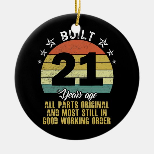 21年前おもしろいに建設された全パーツオリジナル21st セラミックオーナメント (正面)