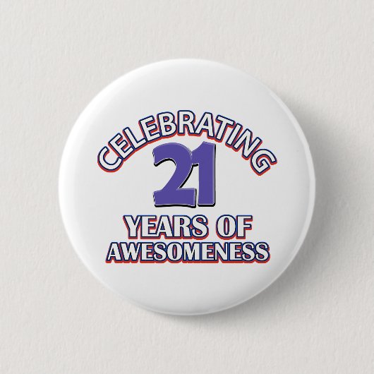 21年間のawesomenessを祝うこと 缶バッジ (正面)