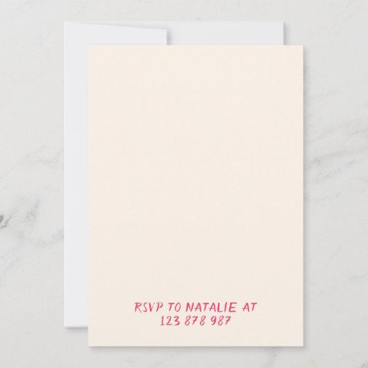 21手描きケーキこんにちは21誕生日 招待状 (裏面)