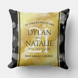 21日エレガント真鍮結婚周年記念お祝い クッション