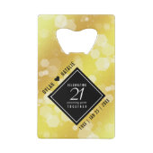 21日エレガント真鍮結婚周年記念お祝い クレジットカード栓抜き (裏面)