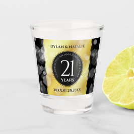 21日エレガント真鍮結婚周年記念お祝い ショットグラス