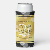 21日エレガント真鍮結婚周年記念お祝い スリム缶クーラー (Seltzer正面)