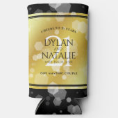 21日エレガント真鍮結婚周年記念お祝い スリム缶クーラー (正面)