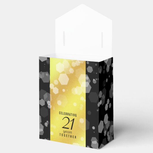 21日エレガント真鍮結婚周年記念お祝い フェイバーボックス (オープン)