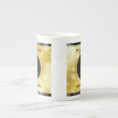 21日エレガント真鍮結婚周年記念お祝い ボーンチャイナマグカップ (正面)