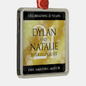 21日エレガント真鍮結婚周年記念お祝い メタルオーナメント (右)
