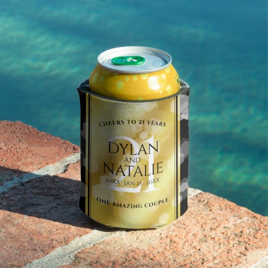 21日エレガント真鍮結婚周年記念お祝い 缶クーラー (インサイチュ プール)