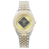 21日エレガント真鍮結婚周年記念お祝い 腕時計 (正面)