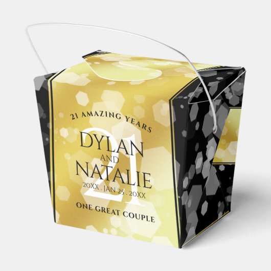 21日エレガント真鍮結婚周年記念 フェイバーボックス (裏面サイド)