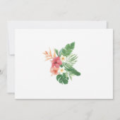 21日18日30日40日誕生日パーティー熱帯写真 招待状 (裏面)