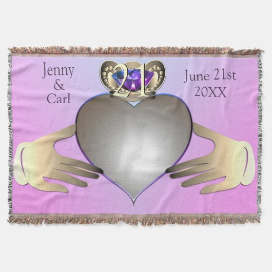 21日/カスタムウェディングアニバーサバーザリークラドーフフォトTh スローブランケット (正面)