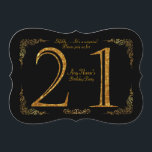 21日，誕生パーティー21日，ギャツビー，ブ素晴らしラック&金ゴールド 招待状<br><div class="desc">「21st」、「誕生パーティーWoman-Man 21st」、「21st」、「ギャツビー」、「ブラック&金ゴールド」、「両面」、「編集可能な文字」、「任意の形」、「形の法線」、「形のブラケット」、「形のチケット」図形ラベル"</div>