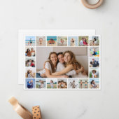 21枚の写真を編集可能なカラーグリーティングカード ノートカード (正面/裏面インサイチュ)