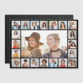 21枚の写真を編集可能なカラーマグネットカード (正面/裏面)