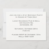 21歳おもしろいの誕生日パーティー | 21法定年齢バルーン 招待状 (裏面)