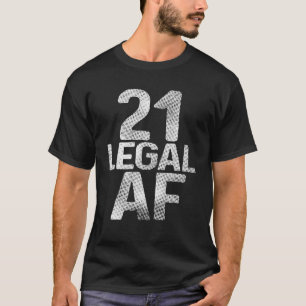 21歳おもしろいの誕生日21法的AF 21歳 Tシャツ