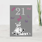 21歳おもしろいの雌猫 カード (正面)