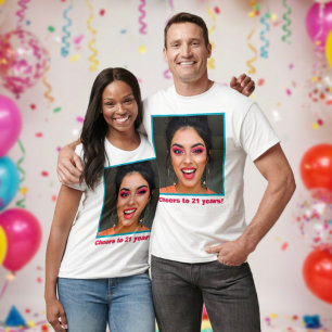 21歳おもしろい誕生日クルー写真名おもしろい笑わされる トライブレンドTシャツ
