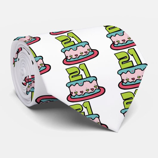 21歳お誕生日ケーキ ネクタイ (ロール)