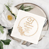 21歳と素晴らしい21歳の誕生日パーティースタンプ 箔ナプキン