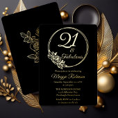 21歳と素晴らしい21歳の誕生日パーティースタンプ 箔招待状