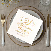 21歳と21歳の誕生日パーティー 箔ナプキン