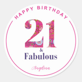 21歳と21歳の誕生日 ラウンドシール