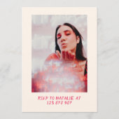 21歳のドドゥルケーキ ハロートゥエンティワン フォト バースデー 招待状 (裏面)