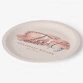 21歳のバラ金ゴールド&ピンク ペーパープレート (アングル)