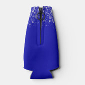 21歳のバースデー王室のタブルーシルバーグリッター名 ボトルクーラー (裏面)